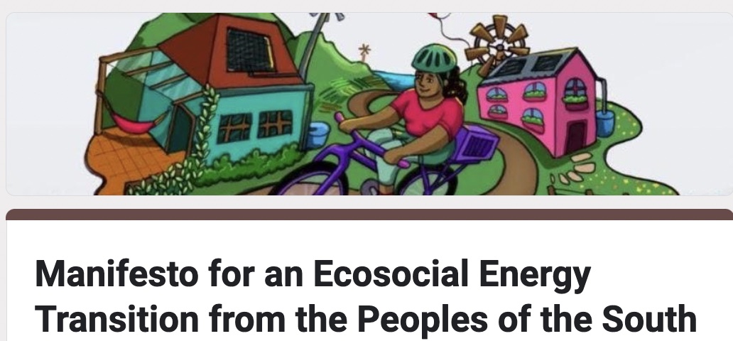 CRED-NB endorses the Manifesto for an Ecosocial Energy Transition from the Peoples of the South